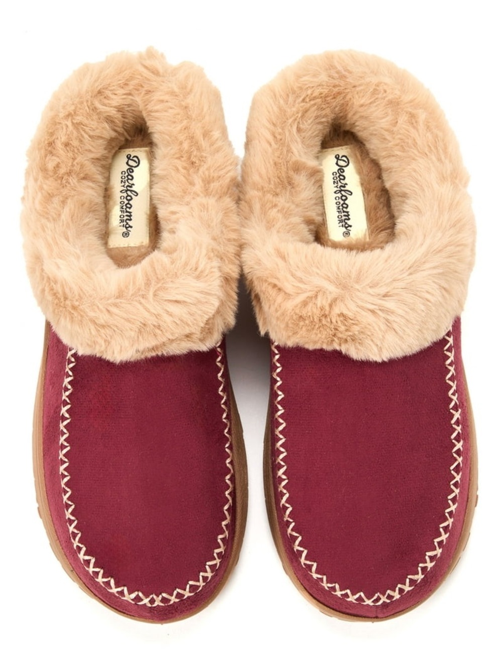 Dearfoams Cozy Comfort Women's Moc Toe Clog Slippers size 7-8
